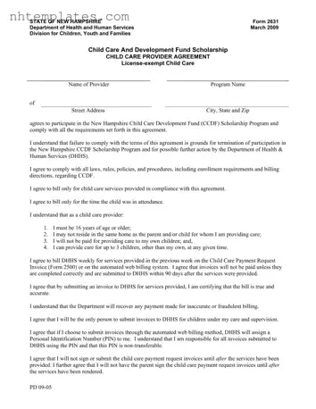 Fill in a Valid New Hampshire 2631 Form