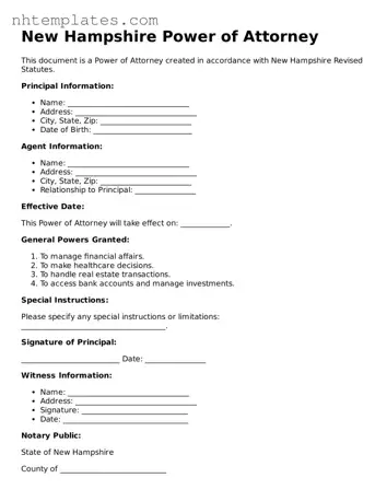 New Hampshire Power of Attorney Form