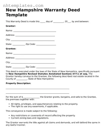 New Hampshire Deed Form